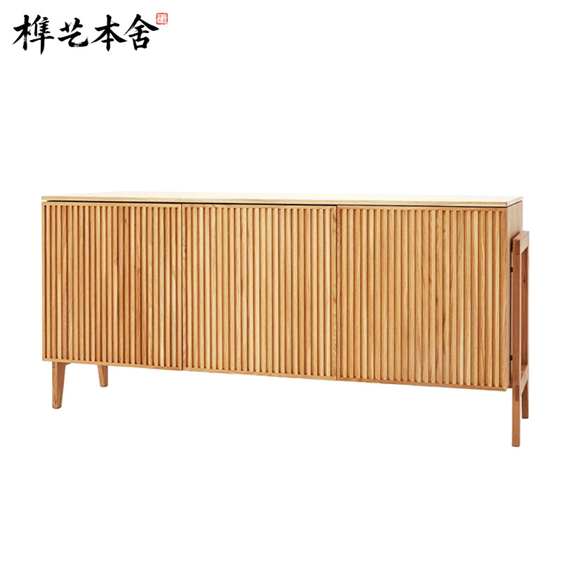 榫艺本舍/北欧极简设计样板间客厅实木储物收纳边柜PHAB餐厅橱柜