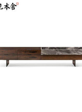 榫艺本舍/北欧轻奢设计陈列柜Superblocks客厅玄关实木置物电视柜