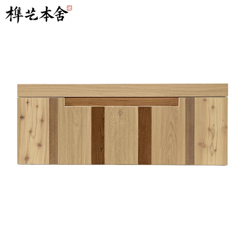 北欧极简实木储物长凳