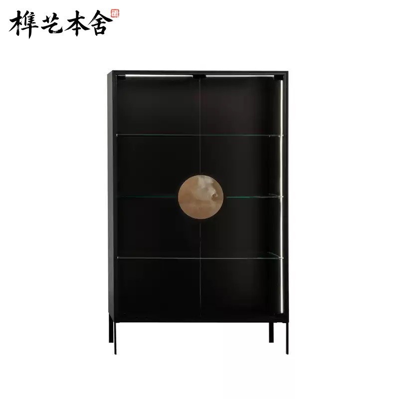 意式轻奢设计实木边柜