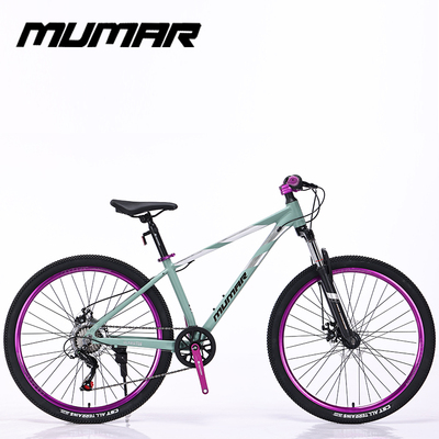美国牧马人山地自行车铝合金单盘变速碟刹24/26寸学生120响土坡车