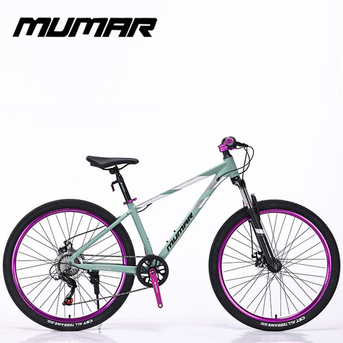 美国牧马人山地自行车铝合金单盘变速碟刹24/26寸学生120响土坡车