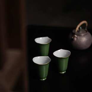 赋山堂新品翠微荷瓣闻香杯手工雕刻品茗杯本金主人茶杯一件代发