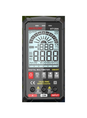 麦仪龙HT126B/HT126BA万用表数字高精度电工全自动智能防烧数显万