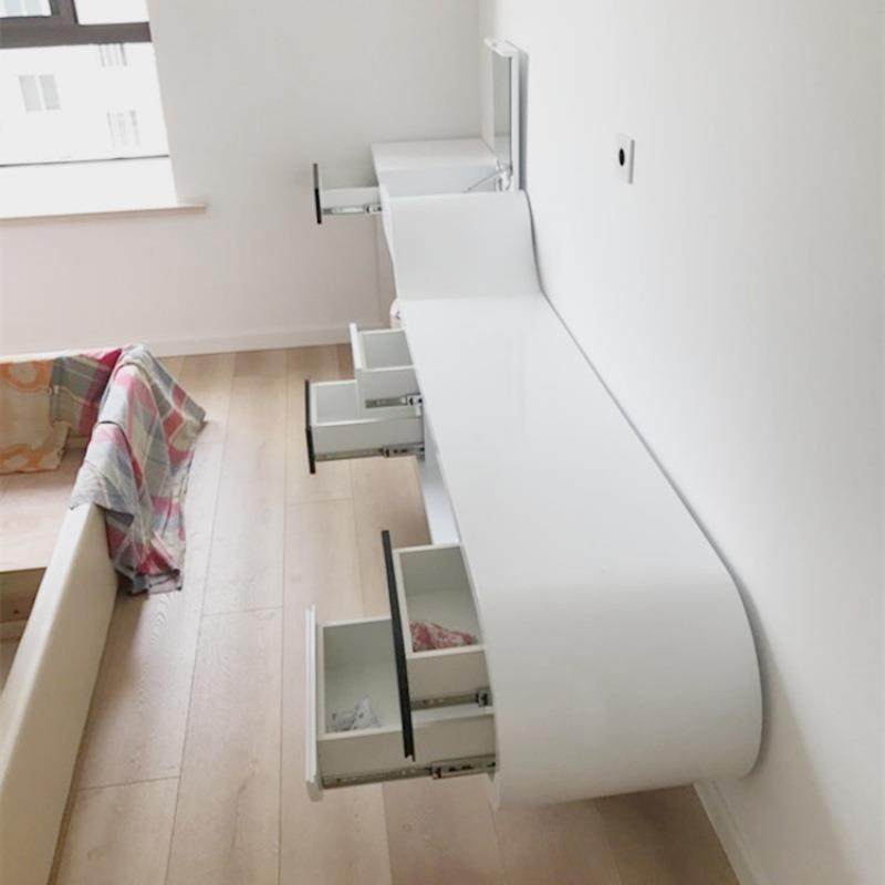 白色烤漆卧室简易电视柜梳妆台电脑桌组合柜客厅