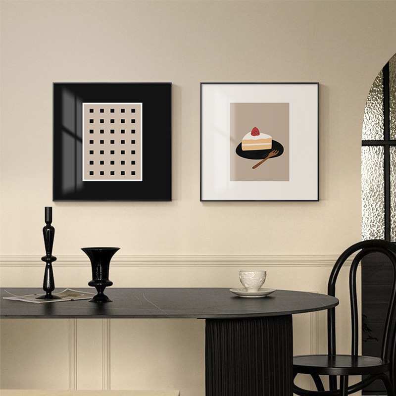 趣味延展 复古抽象餐厅甜品装饰画现代简约艺术美食挂画餐桌壁画