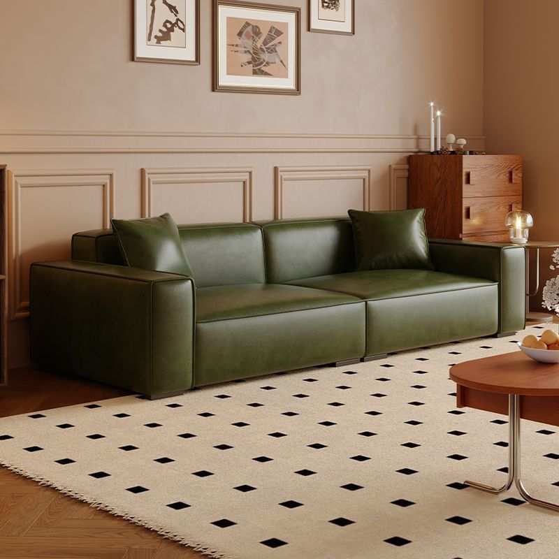 复古风猫抓油蜡皮豆腐块沙发客厅出租房简约直排沙发小户型办公室