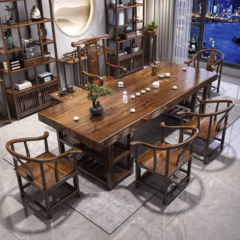 实木大板茶桌椅组合新中式简约茶几办公室古典功夫禅意家用泡茶台,3C数码配件,USB灯,淘宝优惠券,粉丝福利购,淘宝优惠卷