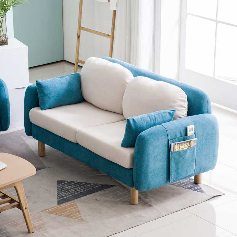 沙发小户型北欧简约现代公寓出租房卧室单双人网红款客厅布艺沙发