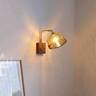 中古风壁灯日式复古现代卧室床头壁灯充电免布线壁灯可充电不插电