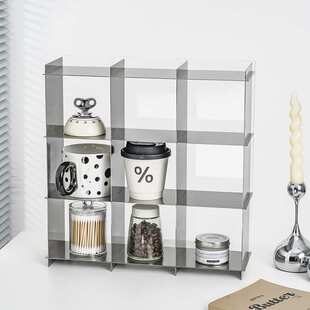 不锈钢杯架九宫格收纳架子客厅装饰展示架咖啡杯茶杯置物架工业风