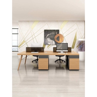 办公室职员办公桌椅组合 十字型简约现代双人并排员工位4/6四人位