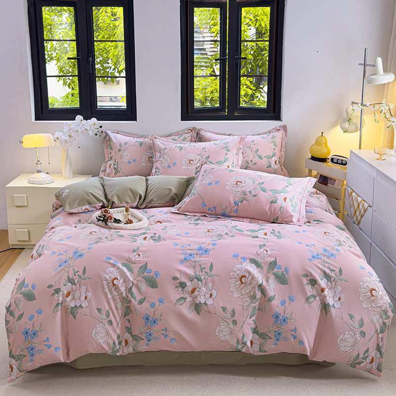 全棉正宗13376四件套精梳棉印花纯棉三件套床单被套亲肤床上用品