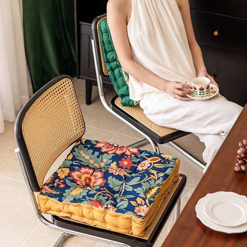 复古轻奢坐垫加厚久坐不累护腰垫子阳台飘窗家用装饰地垫餐椅屁垫