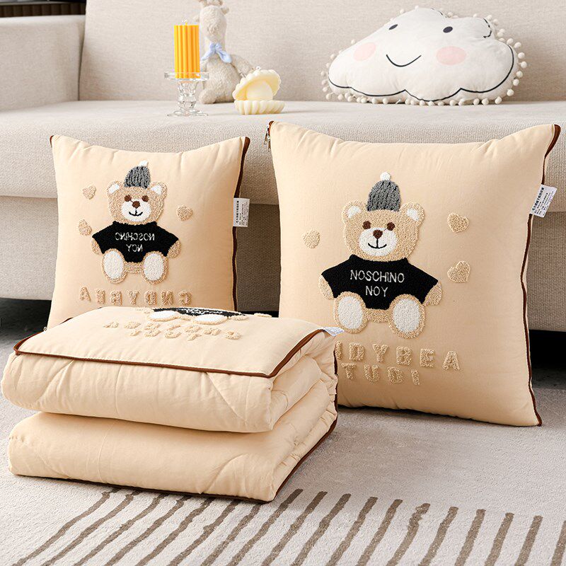 卡通抱枕被子两用车载折叠靠垫枕头被办公室午休多V功能空调夏凉