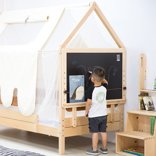 等等几木 飞屋床帐篷n 儿童游戏屋蚊帐床幔黑板小房子床树屋床 in
