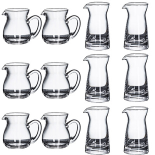 加厚二两白酒分酒器酒店家用创意带把D倒酒器白酒酒具100毫升6只