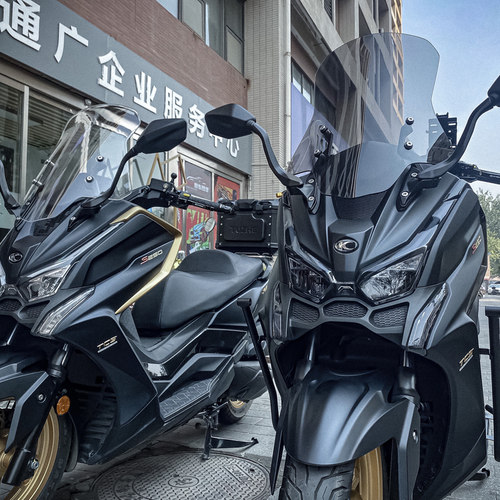 光阳赛艇S350/S250挡风玻v璃改装后视镜前移赛艇250/300/400风挡