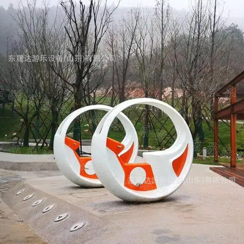 不锈钢脚踏发光喷泉单车 游乐场广场景区无动力骑行发电亲子设备