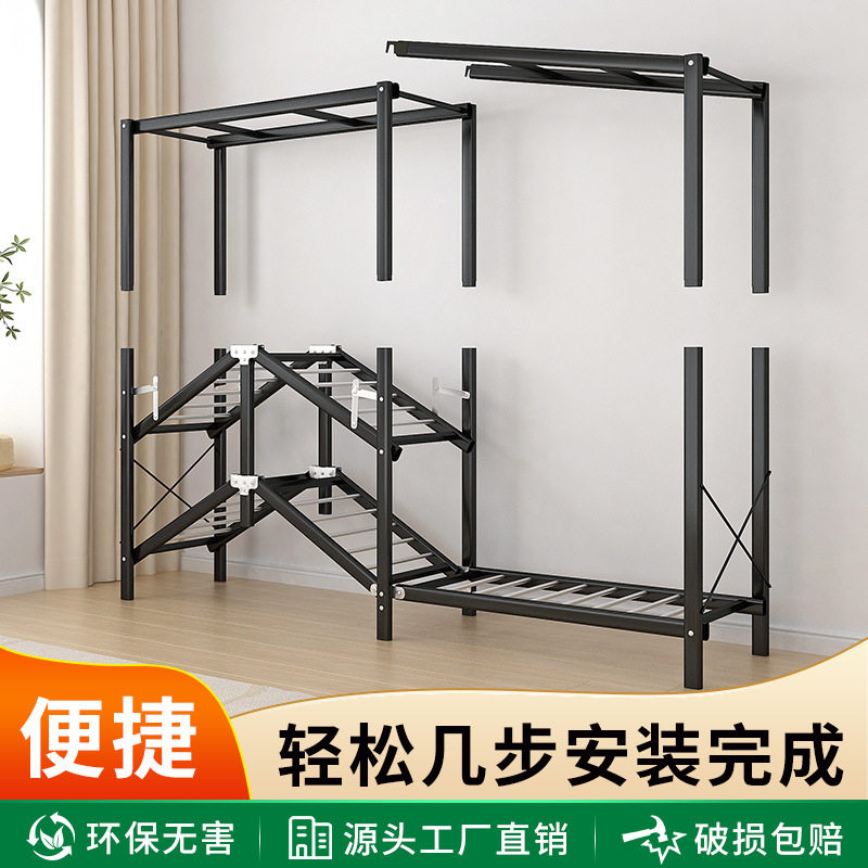 免安装折叠钢架布衣柜简易防尘衣橱出租房家用大容量收纳衣柜工厂