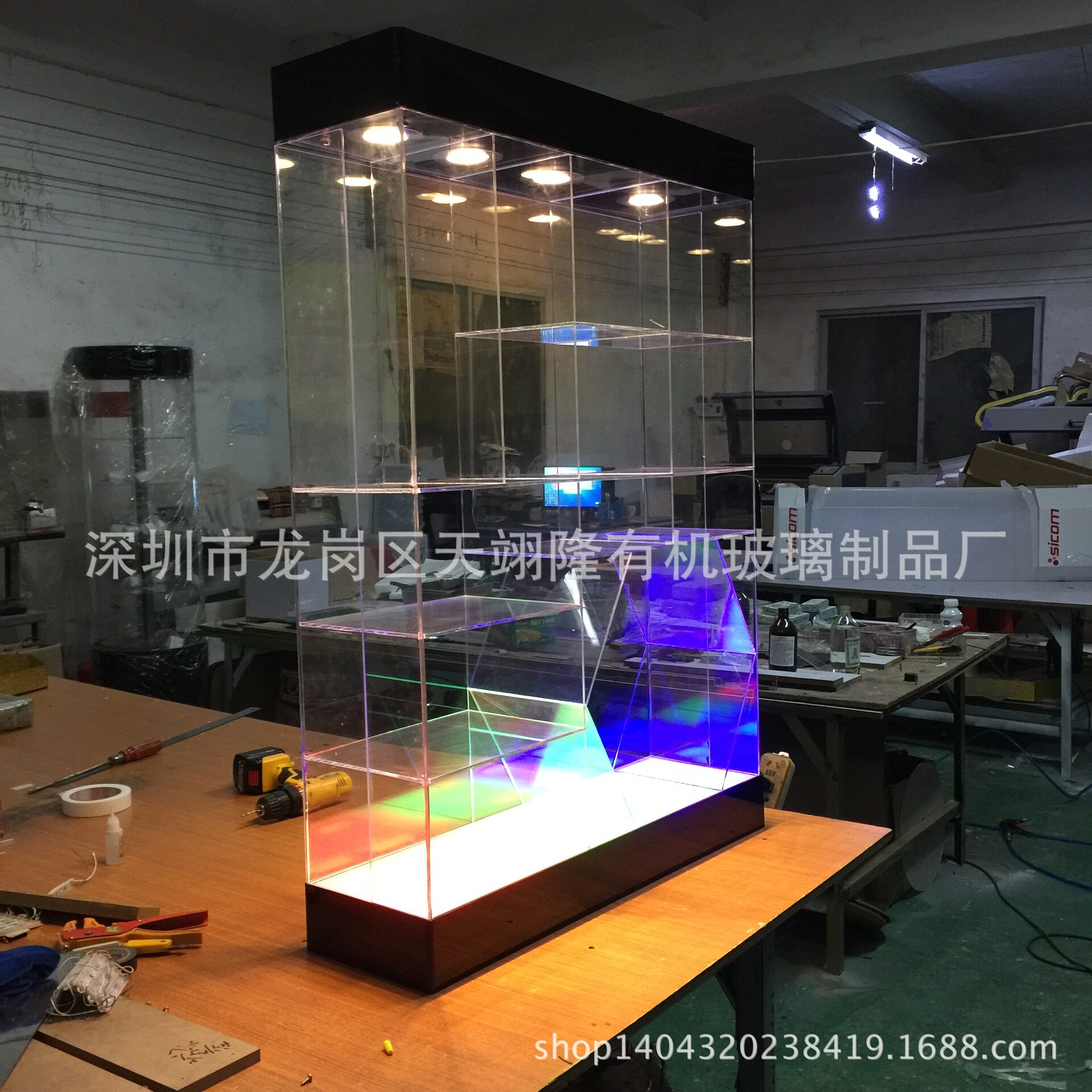 定制亚克力抽奖箱高档展示柜化妆品展示架红酒展示架定做厂家制作