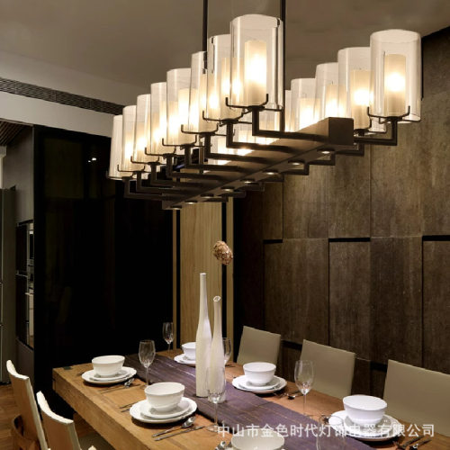 餐厅吊灯饭厅三头复古酒吧前台收银台吧台工业风现代简约中式灯具