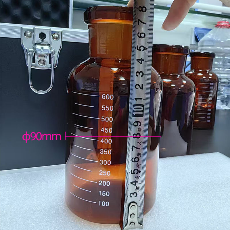 溶解氧瓶高硼硅玻璃测油瓶瓶单盖500ml 600ml 1000ml带刻度耐高温