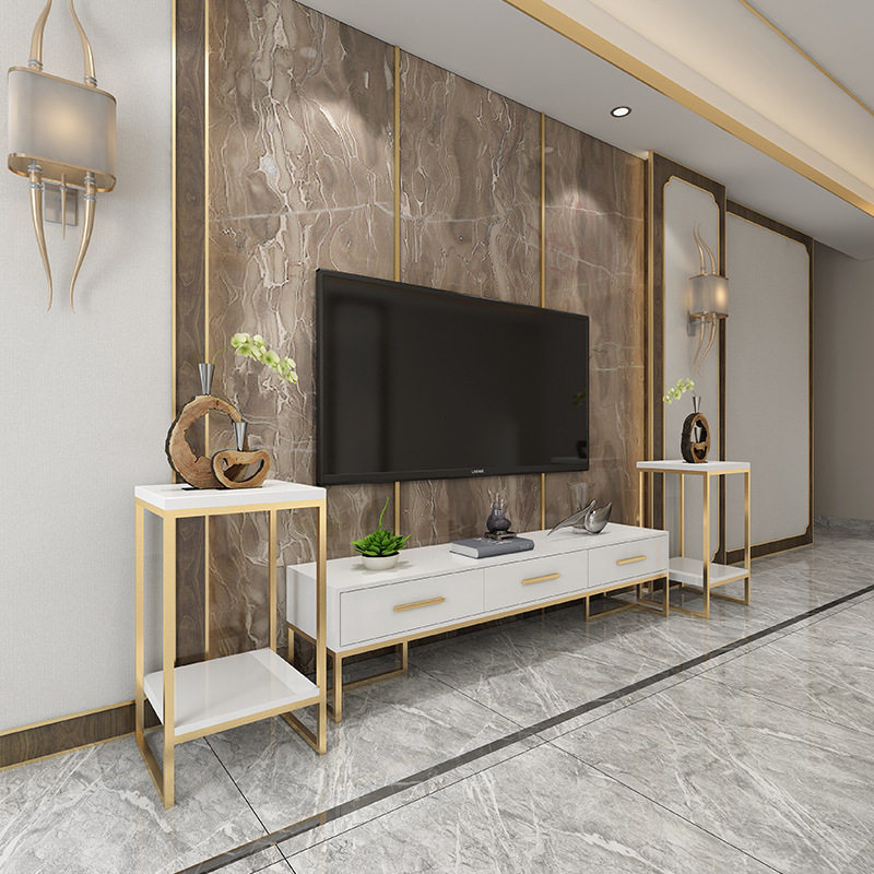 现代简约客厅电视柜茶几角几边几组合套装北欧小户型家用成套家具