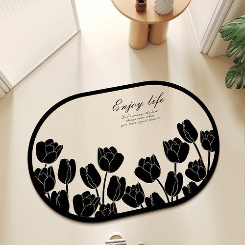 速发速干浴滑防水地垫硅藻泥吸室卫生间脚垫家用防摔地毯洗手间厕