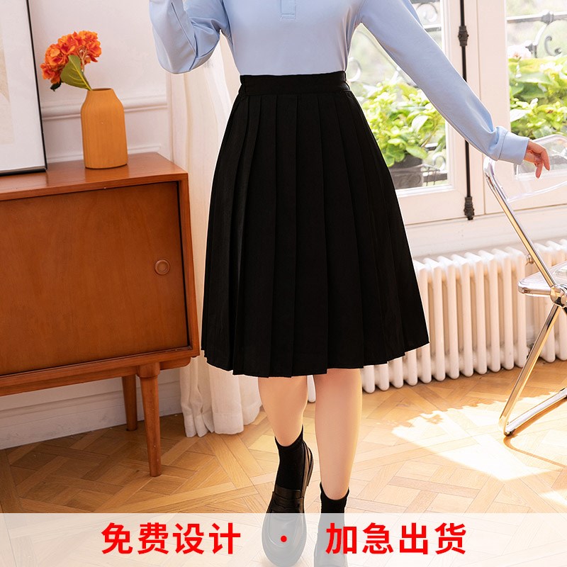速发夏季速干长裙幼儿园老师园服教师幼师工作服百褶裙
