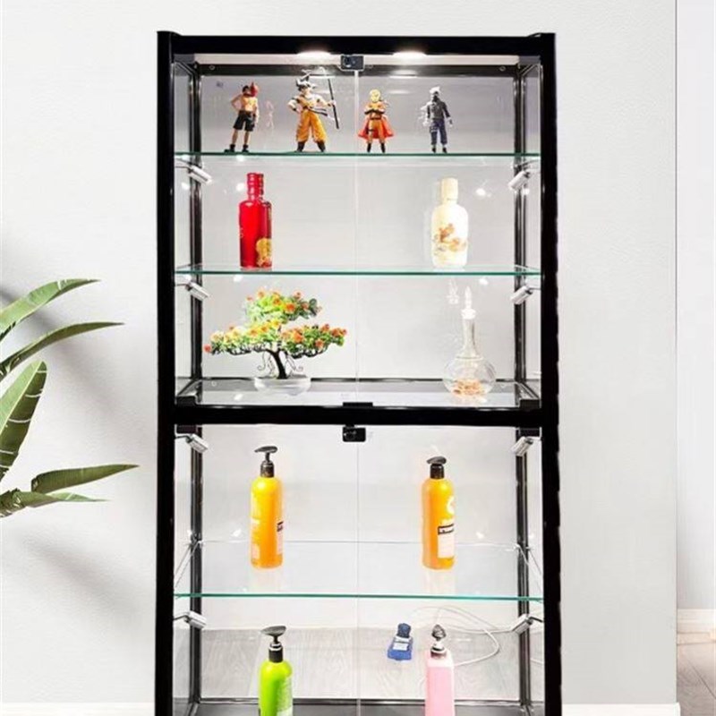 速发化妆品柜模型柜透明玻璃展柜红酒饰品柜收纳柜玩具柜精品柜
