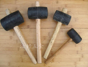 速发0胶锤 黑皮  安装锤 地砖锤 木柄黑皮锤锤胶锤40黑克-1000克