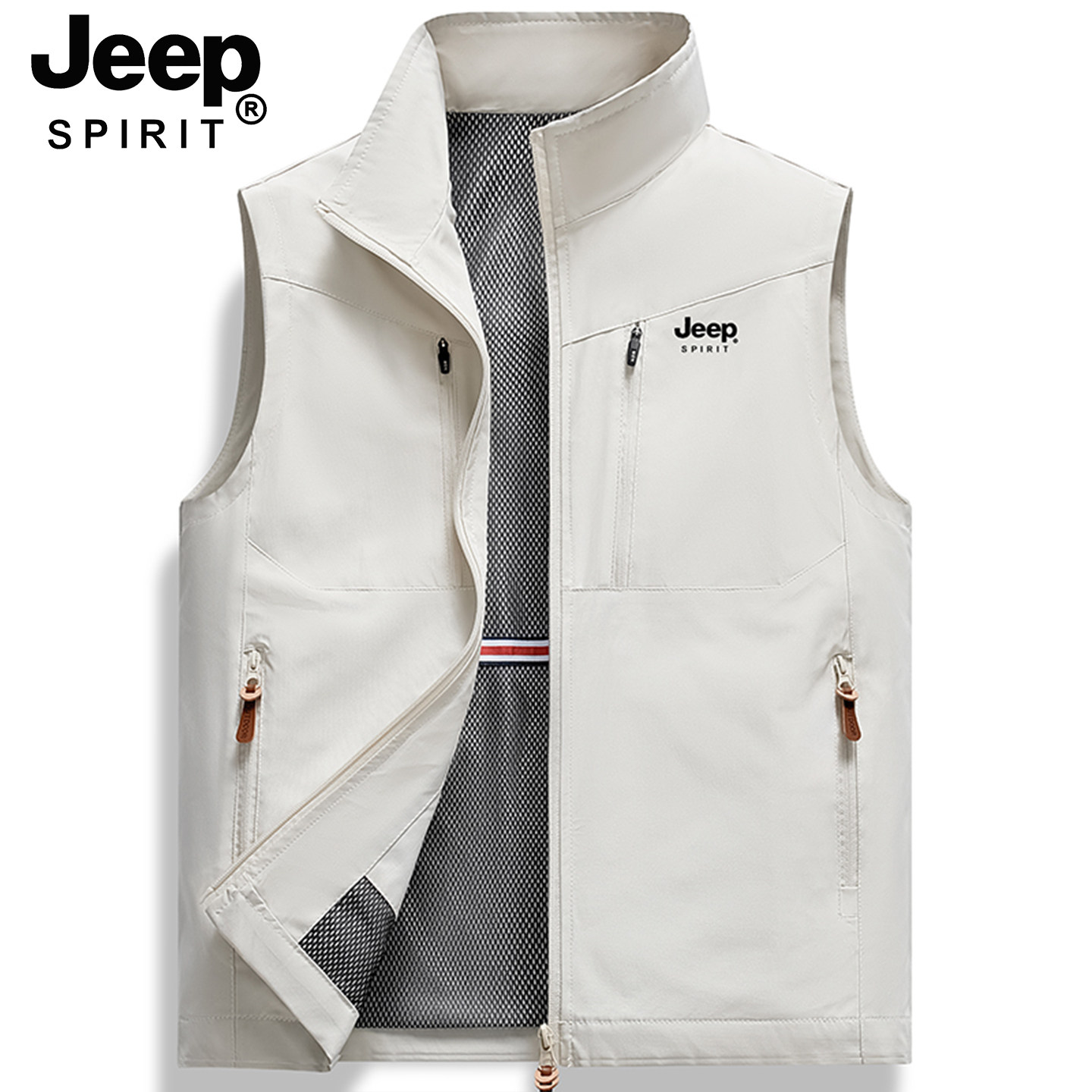 JEEP吉普户外休闲马甲男2026春夏新款多口袋无袖坎肩外套工装马夹