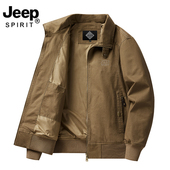 JEEP吉普正品 多口袋宽松休闲外套男 夹克2025春秋新款 男士 纯棉工装