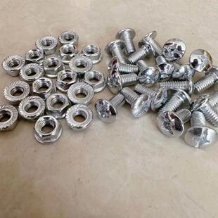 万能货架螺丝专用十字螺栓配件6mm带帽三角片固定螺丝配法兰螺母