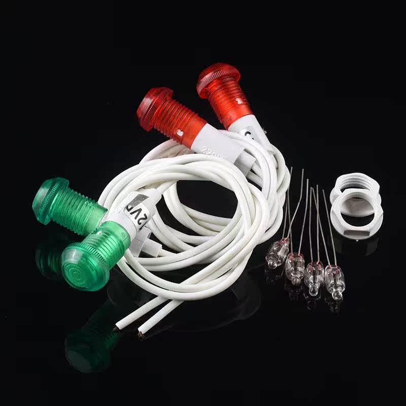 小型220V塑料指示带线指示灯氖泡12v设备工作电源信号灯开孔10M,3C数码配件,USB多功能数码宝,淘宝优惠券,粉丝福利购,淘宝优惠卷