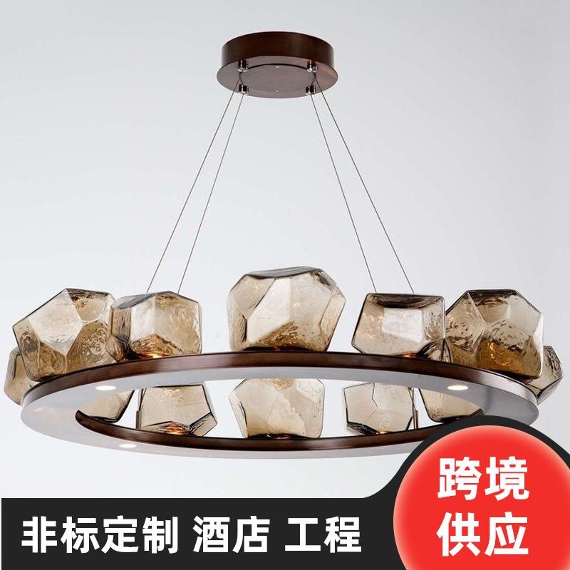 北欧时尚卧室书房餐厅复古设计师灯现代简约异型玻璃艺术客厅吊灯