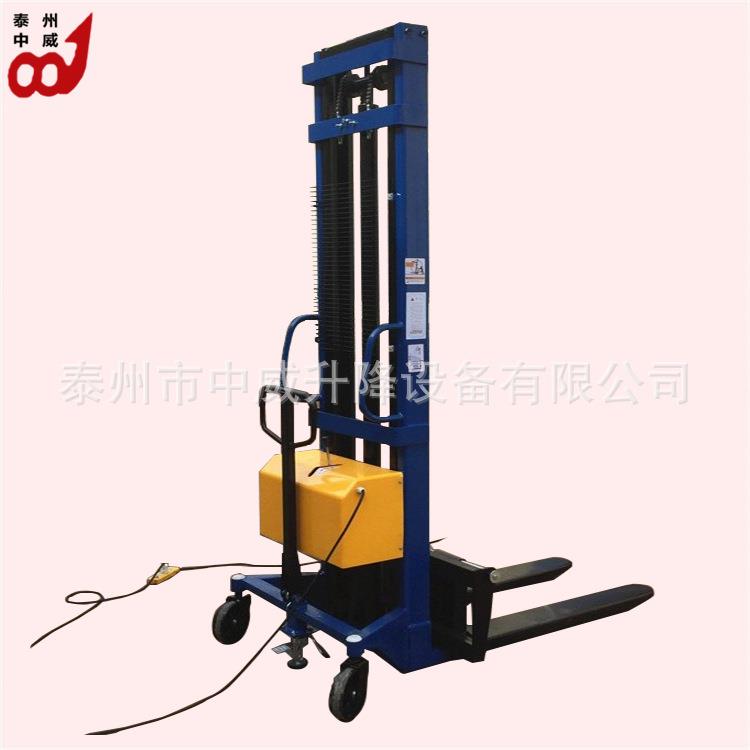 220/80伏半电动液压堆高车装卸托盘车插电式升降叉车堆高机