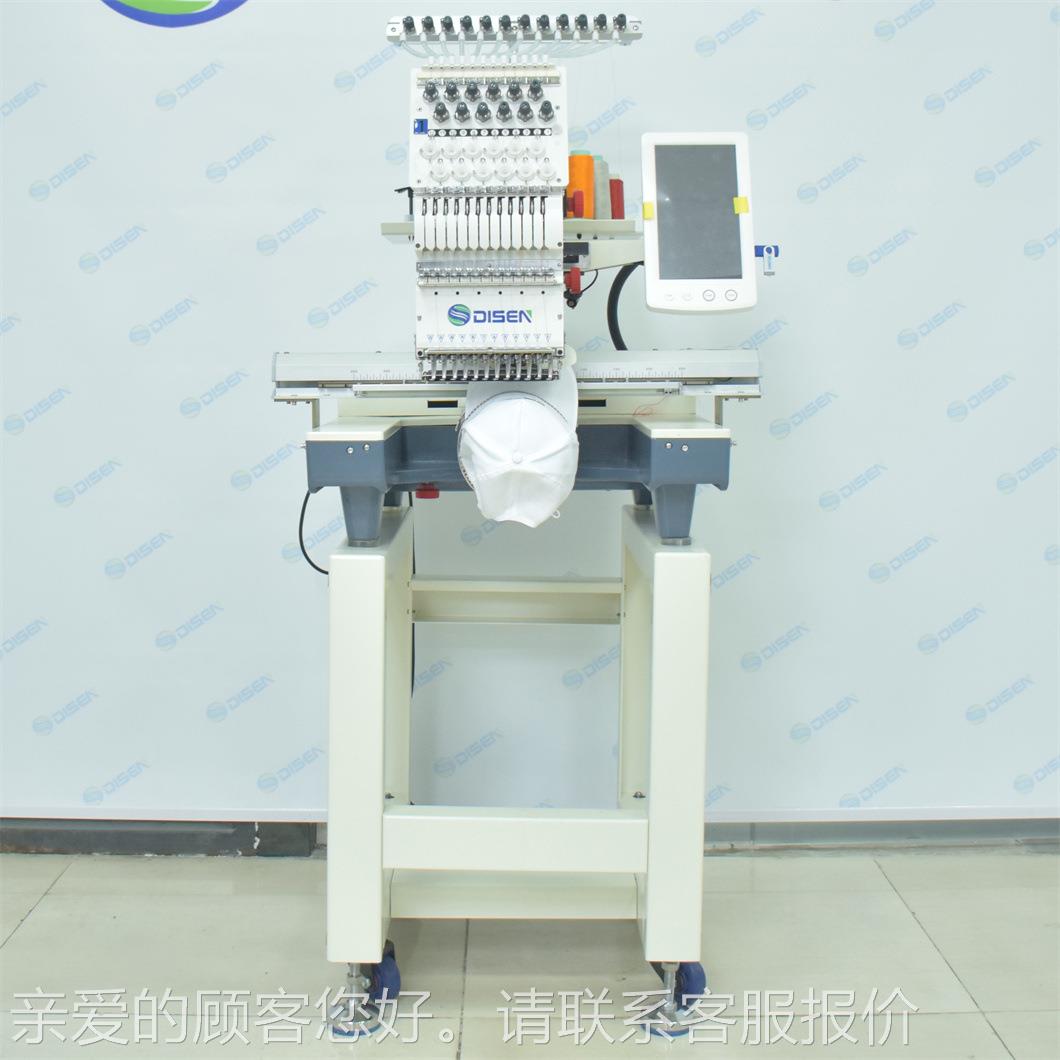 厂家单头全自动电脑花机平绣帽绣t绣shir t em204broidery 机mach