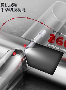 3机6度旋转QLZ工业管道0内窥镜视检测系统下内水道摄像512HZ 9寸