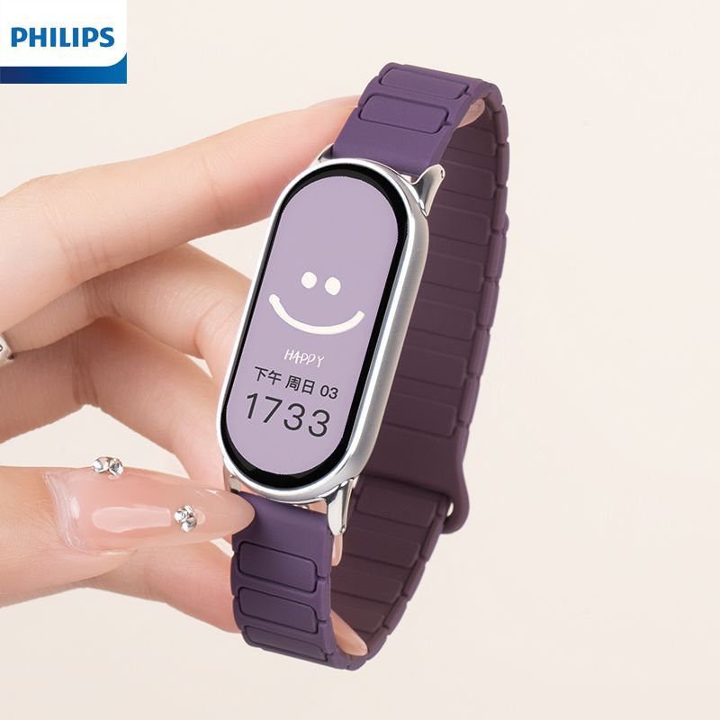 张婧仪亲肤液态硅胶小米手环表带适用小米手环10小米9手环8