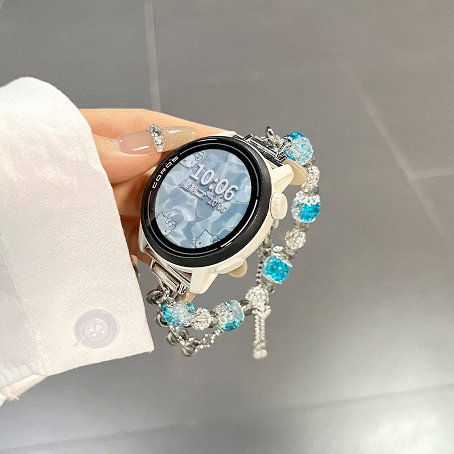 适用高驰corospace3表带PACE2玻璃珠伸缩链APEX2个性时尚2pro腕带