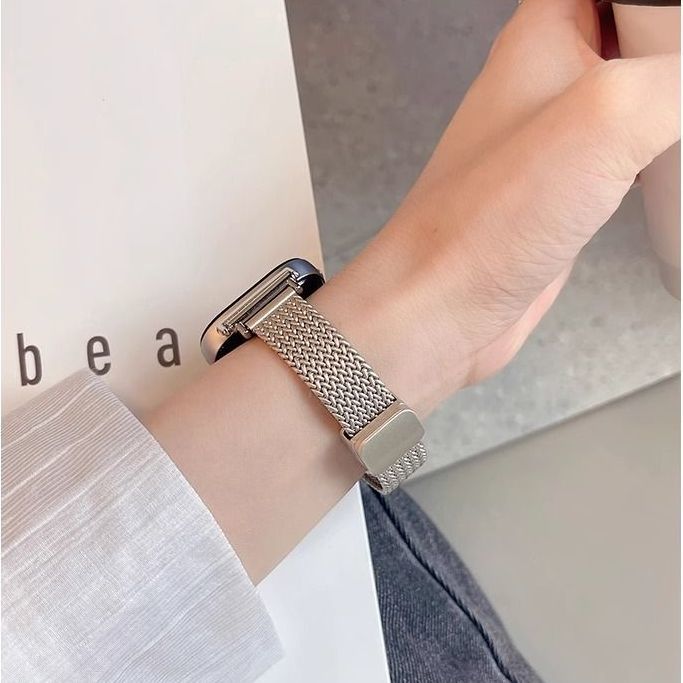 新款金属米兰麦穗纹磁吸表带适用华为手表FIT3/Fit2新款fit4通用