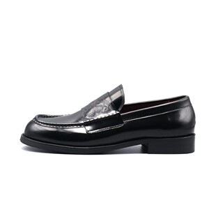 GUFHO古豹男鞋 秋季新款豆豆鞋男款英伦德比鞋吸血鬼乐福皮鞋