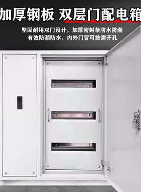双层门配电箱定做气C45全套工程厂家用户外室内控制柜基业箱明装
