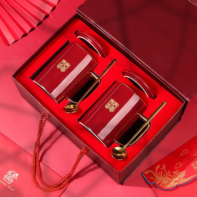 高档结婚礼物送新人新娘的实用杯子一对新婚闺蜜姐U姐夫妇订婚用