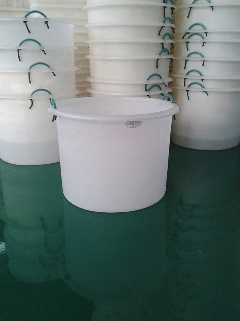 全新塑料圆桶M100L鱼u桶虾桶高耐酸碱牛筋大口水桶摔不烂搅拌桶