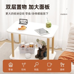 边几可移动小推车小茶几茶桌侧边置物柜客厅P沙发边柜带轮小桌子