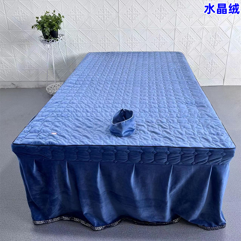 美容院泰式按摩带洞大床罩理疗推D拿床单足浴店专用美容床罩床裙