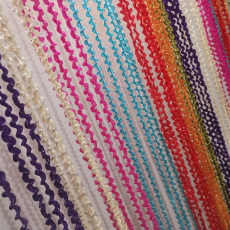 螺旋螺纹加粗线帘 商场橱窗客厅卧室装饰流苏P隔断帘窗帘婚礼帷幔